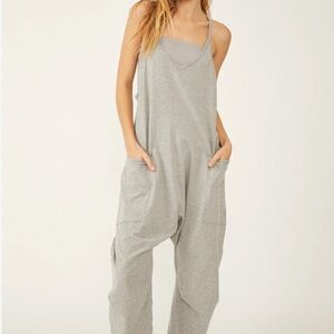 Free People Hot Shot Onsie Gray Women's Jumpsuit